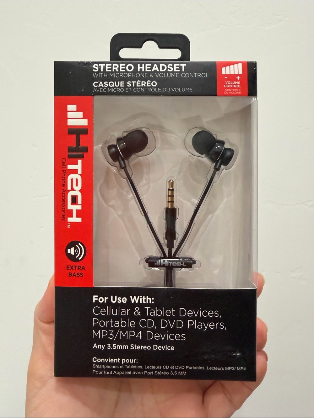 Stereo In-Ear Headphones with Microphone – Black